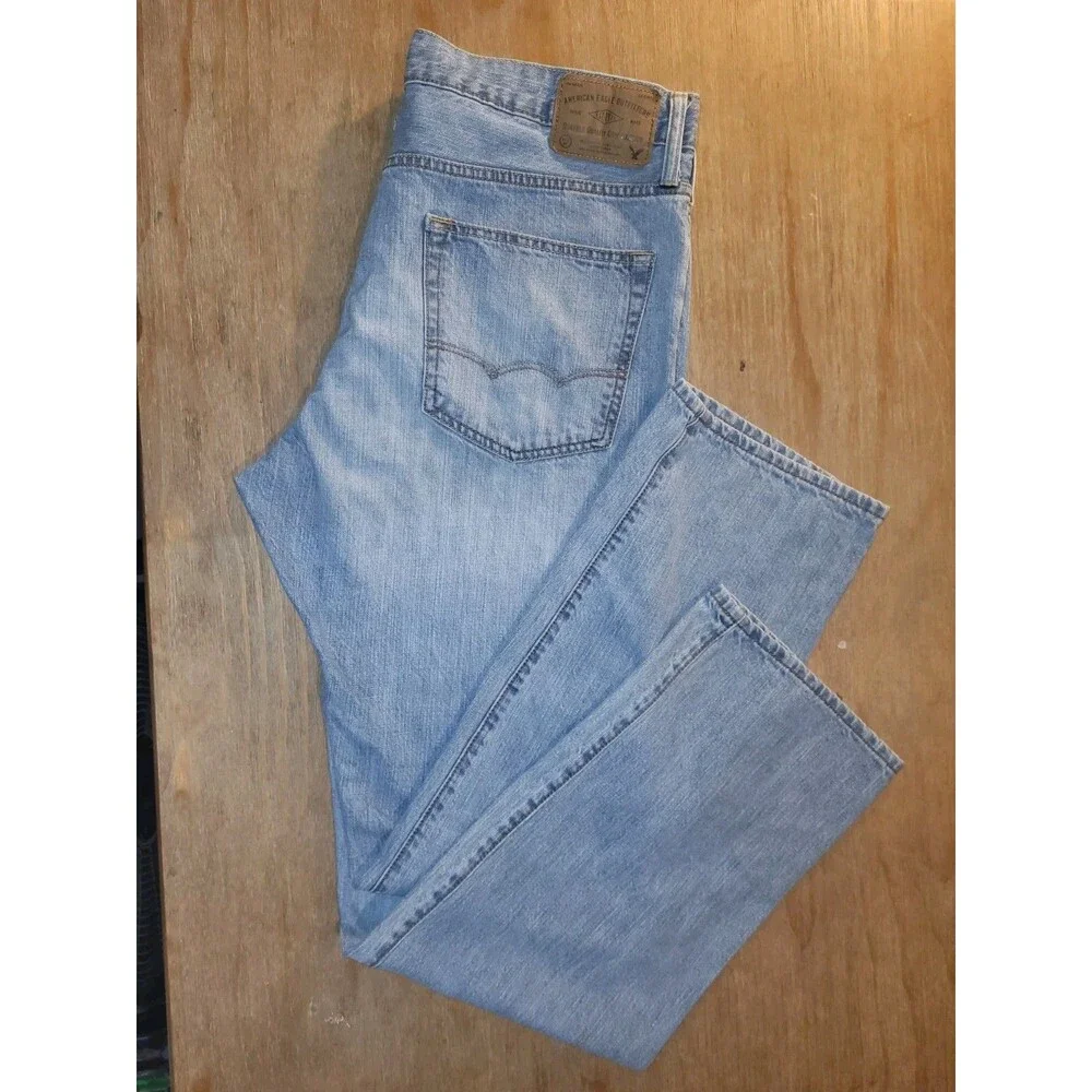 American Eagle Vintage 2015 Relaxed Straight Jeans 100% Cotton 36x34 (Meas... - Picture 2 of 6